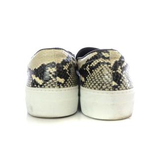 PELLICO SUNNY ドゥーズィエムクラス取扱 スリッポン スニーカー パイソン柄 レザー 38 24cm-24.5cm ベージュ