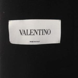 VALENTINO ポンチョコート アウター ミドル丈 ダブル 40 ブラック
