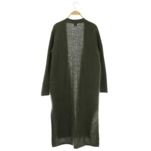Ron Herman ロングカーディガン ウール ニット 長袖 ノーボタン XS 緑 グリーン