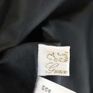 Grace Class ジャガード チェック スカート フレア ミモレ丈 ロング 36 紫 黒 マルチカラー パープル ブラック