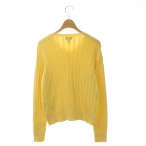 POLO RALPH LAUREN カーディガン ケーブル編ニット カットソー ラウンドネック 長袖 XL 黄 イエロー
