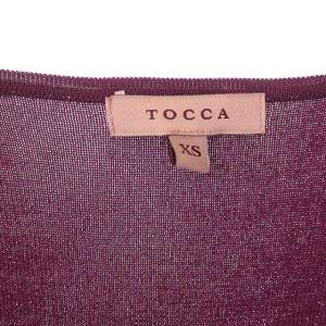 TOCCA SQUARE BOLERO ボレロ ニット 長袖 Vネック XS 紫 パープル