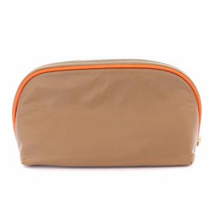 BORDERS at BALCONY ポーチ ナイロン 茶 ブラウン オレンジ