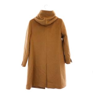 23区 20AW ウールアンゴラビーバー フーデッド コート アウター ロング 34 茶 ブラウン