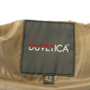 DUVETICA ACE ダウンコート アウター ロング フード ジップアップ 42 ダークグレー ブルーグリーン
