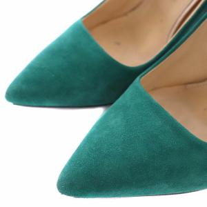 PELLICO パンプス ポインテッドトゥ スエード ハイヒール 36 1/2 23.5cm 緑 グーリン