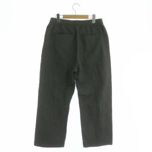MARGARET HOWELL 21SS YARN DYED WOOL LINEN イージーパンツ ウール リネン 3 ダークカーキ