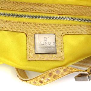 FENDI 26724 2wayバッグ ズッカ キャンバス パイソン柄 ホワイト 