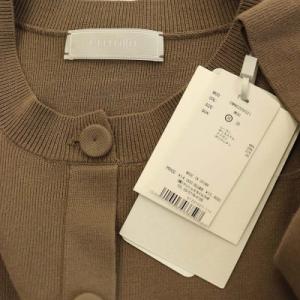 CELFORD プリーツニットワンピース ロング フレア 長袖 クルーネック 36 モカ