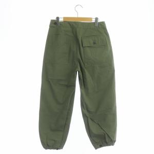 MHL. 21AW COMPACT BROKEN DRILLパンツ ジョガー ミリタリー 3 カーキ