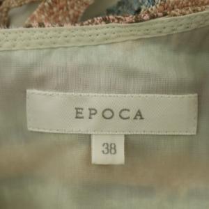 EPOCA 総レース ワンピース ひざ丈 ノースリーブ 38 マルチカラー