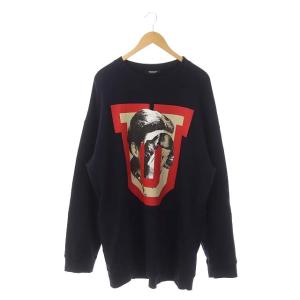 JUNTAKAHASHI 22AW プリントスウェットトップス カットソー 長袖 クルーネック プルオーバー 3 紺 ネイビー