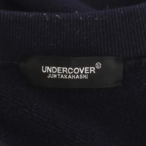 UNDERCOVER JUNTAKAHASHI 22AW プリントスウェットトップス カットソー 長袖 クルーネック プルオーバー 3 紺 ネイビー