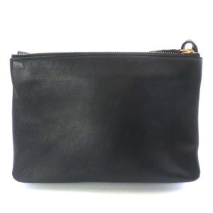 CELINE フィービー ファイロ トリオスモール ショルダーバッグ レザー 黒 165113ETA
