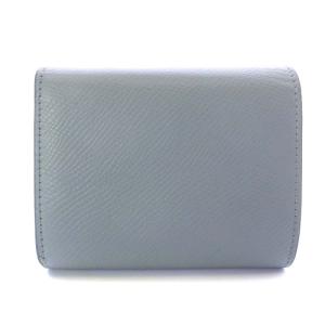 CELINE スモール トリフォールドウォレット グレインドカーフスキン 水色