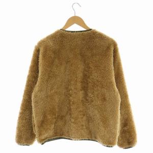 Champion ビームスボーイ 別注 ボアスナップジャケット ブルゾン ノーカラー S キャメル カーキ