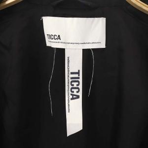 TICCA ダブルジャケット テーラード 総裏地 金ボタン ウール 1 黒 ブラック