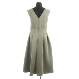 CELFORD 21AW ポンチジャンパードレス ワンピース フレア タック ロング ノースリーブ 36 ライトカーキ