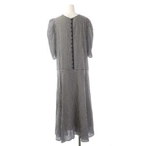Ameri VINTAGE アメリ AMERI 21SS MEDI GINGHAM CHECK 2WAY PUFF SLEEVE DRESS ワンピース