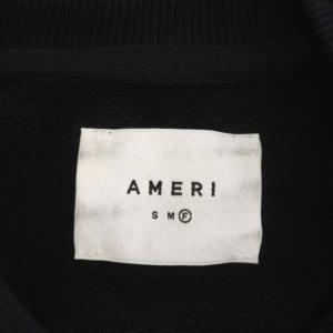 Ameri VINTAGE 20AW DENIM OVER TOP デニム ドッキング スウェット プルオーバー トレーナー 長袖 F 黒 ブラック