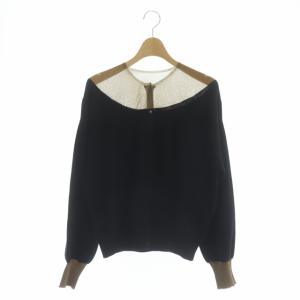 20AW GLITTER SHEER DOCKING KNIT グリッターシアードッキングニット カーディガン 長袖 F 黒