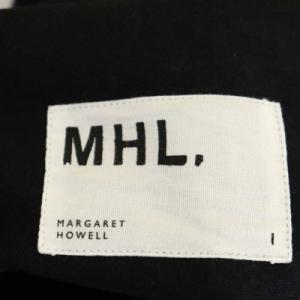 MHL. 21SS IRREGULAR COTTON CANVAS テーパードパンツ ボタンフライ 1 黒 ブラック