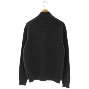 POLO RALPH LAUREN ジップアップニット セーター 長袖 プルオーバー スタンドカラー ポニー刺繍 XS グレー