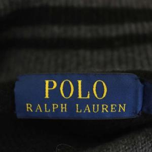 POLO RALPH LAUREN ジップアップニット セーター 長袖 プルオーバー スタンドカラー ポニー刺繍 XS グレー