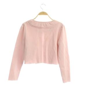 M'S GRACY ボレロ カーディガン ニット カットソー 長袖 フリル 38 ピンク