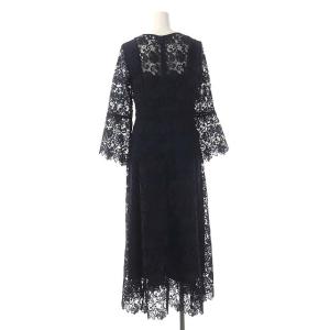 Grace Class 22SS ケミカルレース切替ワンピース 36 ネイビー