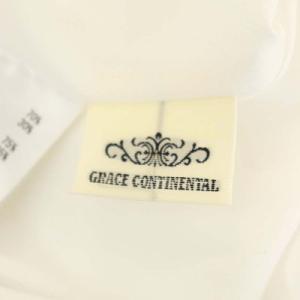 GRACE CONTINENTAL パッチレースロングワンピース ノースリーブ 36 白 ホワイト
