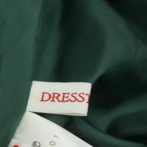 DRESSTERIOR サテン プリーツスカート フレア ロング 40 緑 グリーン