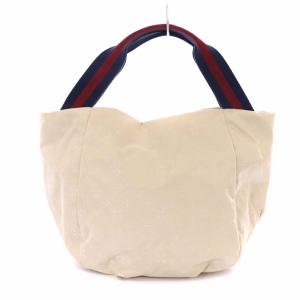 russet トートバッグ ハンドバッグ ナイロン モノグラム 白 アイボリー 赤 ワインレッド 紺 ネイビー