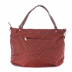 russet ショルダーバッグ ハンドバッグ トートバッグ ナイロン モノグラム 2WAY 赤 レッド 青 ブルー