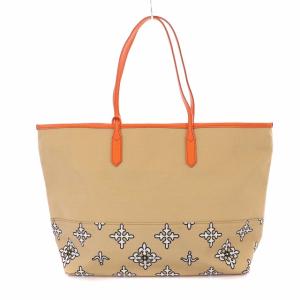 russet トートバッグ ショルダーバッグ ビッグモノグラム オレンジ ベージュ