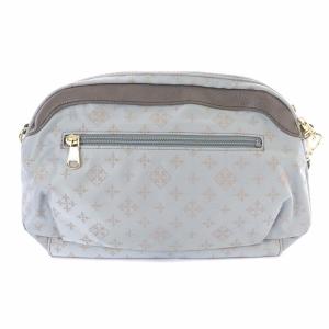 russet ショルダーバッグ ナイロン モノグラム 灰 グレー 水色 ブルー