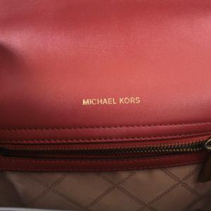 MICHAEL KORS CARMEN フラップ サッチェル ハンドバッグ 2way パッチワーク レザー レッド