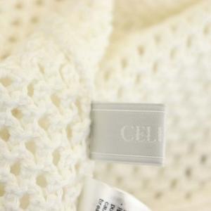 CELFORD 21SS ニット メッシュ編み カーディガン 長袖 ONE 白 ホワイト