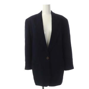 EMPORIO ARMANI スカートスーツ セットアップ 上下 テーラードジャケット 1B 総裏地 タイトスカート ミニ 38 40 紺 ネイビー