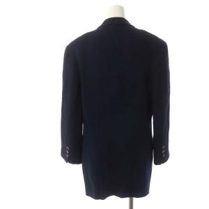 EMPORIO ARMANI スカートスーツ セットアップ 上下 テーラードジャケット 1B 総裏地 タイトスカート ミニ 38 40 紺 ネイビー