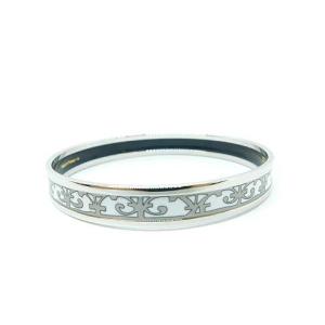 HERMES BALCON DU GUADALQUIVIR エマイユPM ブレスレット 白 ホワイト シルバー色