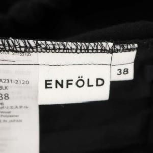 ENFOLD 20AW ウールダブルクロス Relaxジョガーパンツ テーパード イージー 38 黒 ブラック