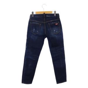 DSQUARED2 デニムパンツ ジーンズ ペイント ダメージ加工 36 インディゴ
