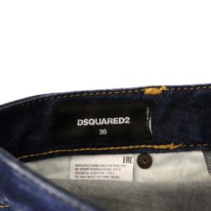 DSQUARED2 デニムパンツ ジーンズ ペイント ダメージ加工 36 インディゴ