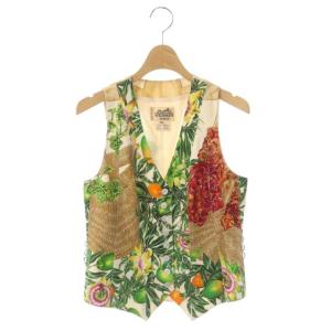 シルクスカーフジレ ベスト 総柄 38 マルチカラー