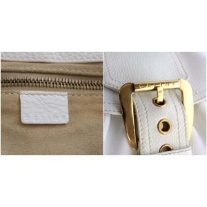 CELINE ラージシューケット ハンドバッグ レザー レザー 白 ホワイト CE00/15