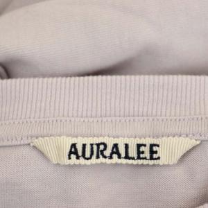 AURALEE LUSTER PLAITING TEE カットソー Tシャツ 半袖 クルーネック 3 ライトパープル