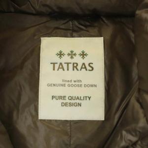 TATRAS フード付き ダウンベスト 中綿ベスト ジップアップ 03 茶 ブラウン