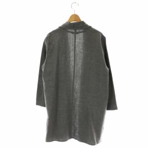 fog linen work FLW リネン ジャケット ショールカラー ウール混 グレー