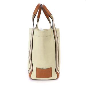 ANYA HINDMARCH トートバッグ ハンドバッグ キャンバス ベージュ 茶 ブラウン